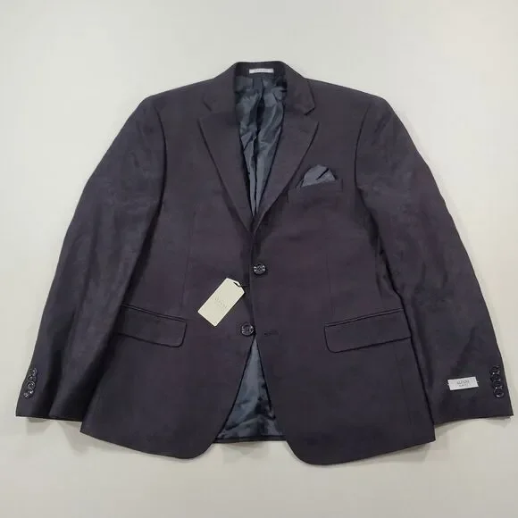 Alfani Slim-Fit Navy‎ Blue Jacquard Blazer Mens 36S 36 $295